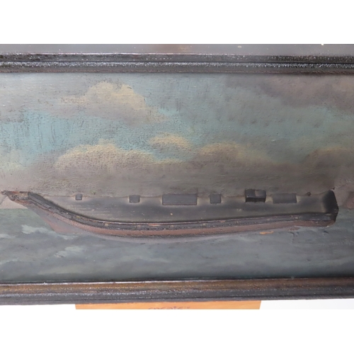 2 - A HALF MODEL FOR A WHITBY COBLE, CIRCA 1900
the 13in. hull carved and hollowed from the solid with s... 