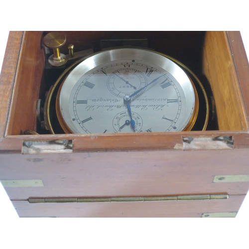 346 - Ø A TWO-DAY MARINE CHRONOMETER BY KELVIN BOTTOMLEY & BAIRD LIMITED, GLASGOW, CIRCA 1925
the 4in. sil... 