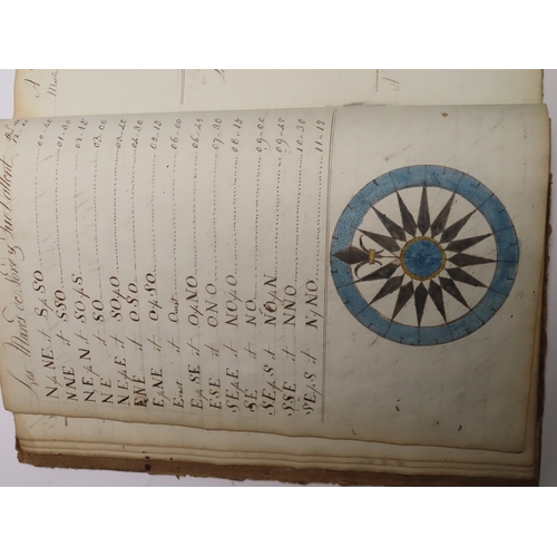 233 - CADET'S WORKBOOK BY PHILIPE ROUET, CIRCA 1787
with 29 hand-coloured drawings of ships (of varying si... 