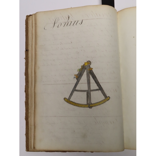 233 - CADET'S WORKBOOK BY PHILIPE ROUET, CIRCA 1787
with 29 hand-coloured drawings of ships (of varying si... 