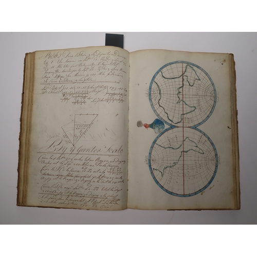 233 - CADET'S WORKBOOK BY PHILIPE ROUET, CIRCA 1787
with 29 hand-coloured drawings of ships (of varying si... 