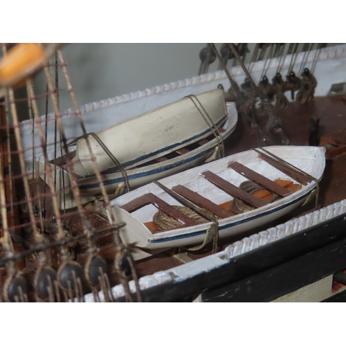 247 - A GOOD 19TH CENTURY CARPENTER'S SHIP MODEL FOR THE ILL-FATED CADET SHIP H.M.S. EURYDICE [1842] LOST ... 