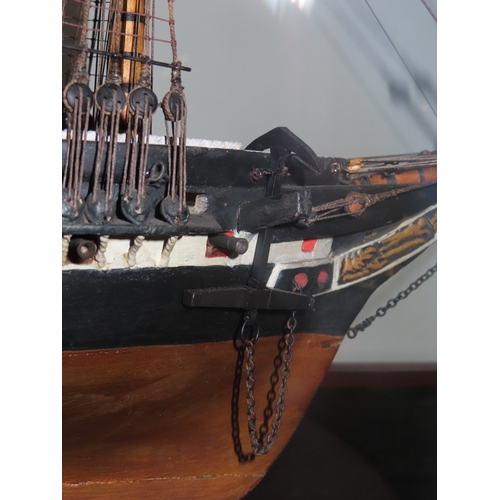 247 - A GOOD 19TH CENTURY CARPENTER'S SHIP MODEL FOR THE ILL-FATED CADET SHIP H.M.S. EURYDICE [1842] LOST ... 