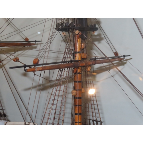 247 - A GOOD 19TH CENTURY CARPENTER'S SHIP MODEL FOR THE ILL-FATED CADET SHIP H.M.S. EURYDICE [1842] LOST ... 