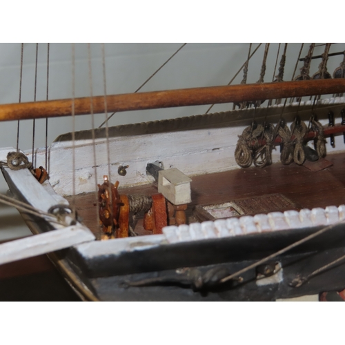 247 - A GOOD 19TH CENTURY CARPENTER'S SHIP MODEL FOR THE ILL-FATED CADET SHIP H.M.S. EURYDICE [1842] LOST ... 