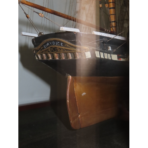 247 - A GOOD 19TH CENTURY CARPENTER'S SHIP MODEL FOR THE ILL-FATED CADET SHIP H.M.S. EURYDICE [1842] LOST ... 