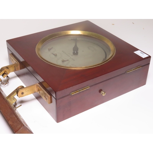 350 - A RARE CAPTAIN EDYE-PATTERN INCLINOMETER AND DISTANCE RECORDER, CIRCA 1880
with 9in. silvered square... 