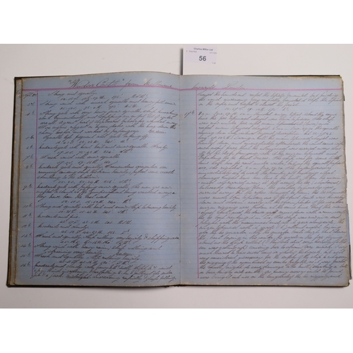 56 - A MIDSHIPMAN JOURNAL FOR LONDON-AUSTRALIA S.V. SUPERB , CIRCA 1878
kept by D.W. Barker between 1878-... 