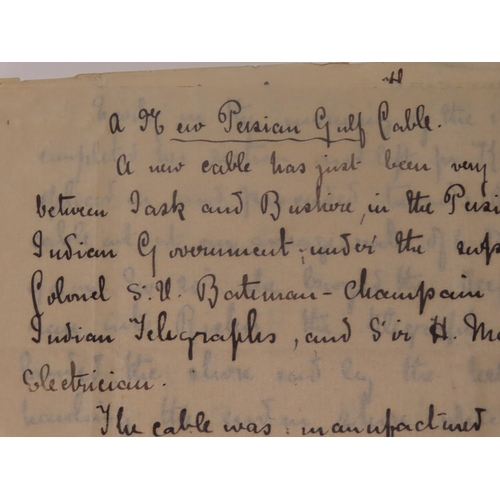 56 - A MIDSHIPMAN JOURNAL FOR LONDON-AUSTRALIA S.V. SUPERB , CIRCA 1878
kept by D.W. Barker between 1878-... 