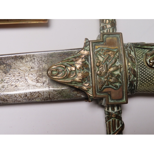 204 - Ø AN UNRECORDED £50 LLOYDS PATRIOTIC FUND SWORD PRESENTED TO Lt JAMES KEARNEY WHITE OF H.M.S. BEAVER... 