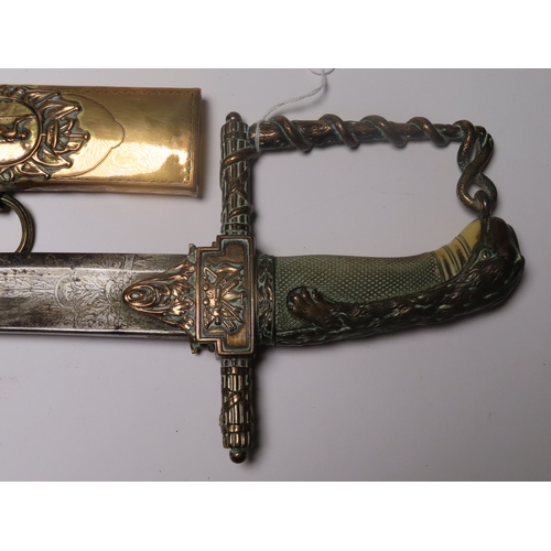 204 - Ø AN UNRECORDED £50 LLOYDS PATRIOTIC FUND SWORD PRESENTED TO Lt JAMES KEARNEY WHITE OF H.M.S. BEAVER... 