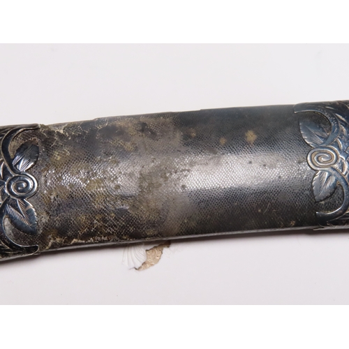 205 - Ø A VERY RARE, POSSIBLY UNIQUE, SILVER-MOUNTED SABRE PRESENTED TO COMMANDER JAMES KEARNEY WHITE, R.N... 