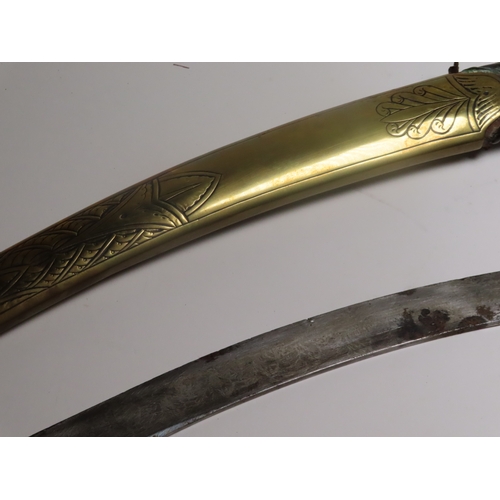 206 - A SCIMITAR PRESENTED TO CAPTAIN JAMES KEARNEY WHITE R.N. ABOARD H.M.S. NORTHUMBERLAND BY NAPOLEON BO... 