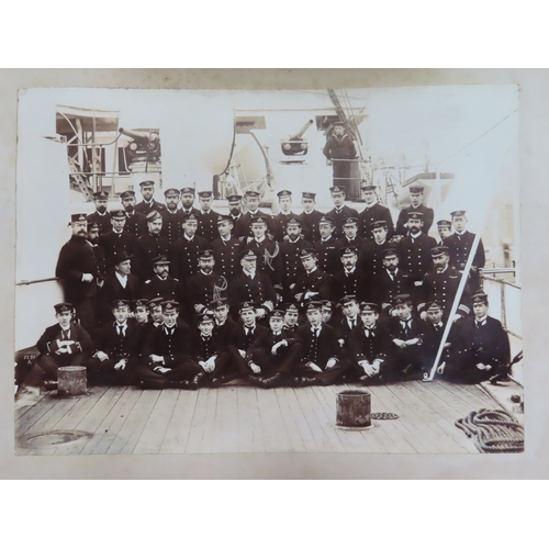 270 - AN INTERESTING PHOTOGRAPH ALBUM FROM H.M.S. CRESCENT INCLUDING IMAGES TAKEN DURING THE CAPTAINCY OF ... 