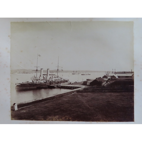 270 - AN INTERESTING PHOTOGRAPH ALBUM FROM H.M.S. CRESCENT INCLUDING IMAGES TAKEN DURING THE CAPTAINCY OF ... 