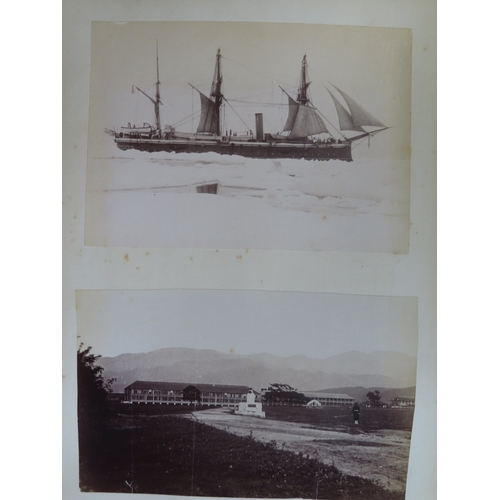 270 - AN INTERESTING PHOTOGRAPH ALBUM FROM H.M.S. CRESCENT INCLUDING IMAGES TAKEN DURING THE CAPTAINCY OF ... 