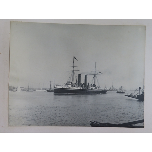 270 - AN INTERESTING PHOTOGRAPH ALBUM FROM H.M.S. CRESCENT INCLUDING IMAGES TAKEN DURING THE CAPTAINCY OF ... 