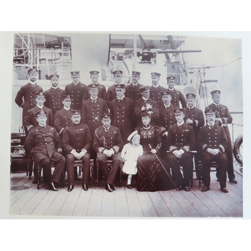 270 - AN INTERESTING PHOTOGRAPH ALBUM FROM H.M.S. CRESCENT INCLUDING IMAGES TAKEN DURING THE CAPTAINCY OF ... 