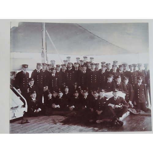 270 - AN INTERESTING PHOTOGRAPH ALBUM FROM H.M.S. CRESCENT INCLUDING IMAGES TAKEN DURING THE CAPTAINCY OF ... 