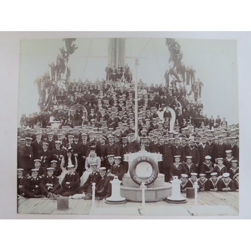 270 - AN INTERESTING PHOTOGRAPH ALBUM FROM H.M.S. CRESCENT INCLUDING IMAGES TAKEN DURING THE CAPTAINCY OF ... 