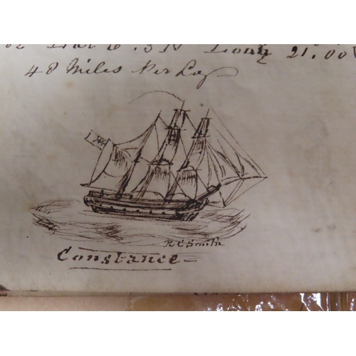 14 - JOURNAL OF THE BARQUE CONSTANCE, 1848
from London towards Port Adelaide, 13 May - 27 July 1848, 11 l... 