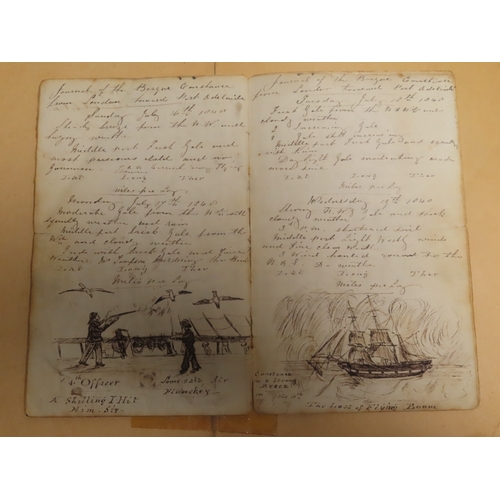 14 - JOURNAL OF THE BARQUE CONSTANCE, 1848
from London towards Port Adelaide, 13 May - 27 July 1848, 11 l... 