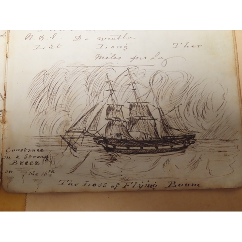 14 - JOURNAL OF THE BARQUE CONSTANCE, 1848
from London towards Port Adelaide, 13 May - 27 July 1848, 11 l... 