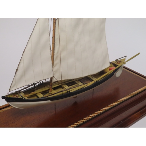 34 - A WELL-PRESENTED SHIP MODEL OF A WHALER
the 14in. carved hull fitted internally with painted fitting... 