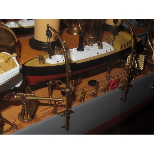 287 - A FINE AND DETAILED 1:67 SCALE BUILDER'S STYLE SHIP MODEL FOR THE SCOUT CRUISER H.M.S. ADVENTURE ORI... 