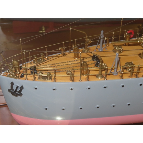 292 - A FINELY DETAILED 1:44 SCALE BUILDER'S STYLE SHIP MODEL FOR THE TORPEDO BOAT H.M.S. JACKAL ORIGINALL... 