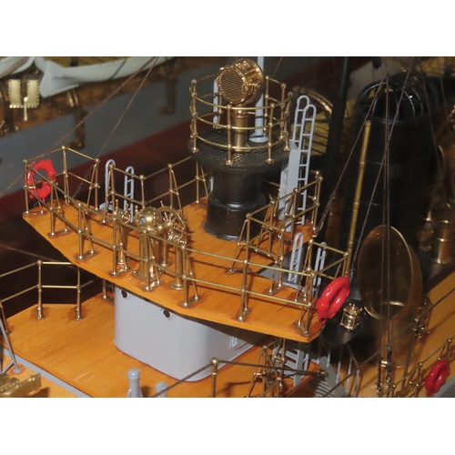 292 - A FINELY DETAILED 1:44 SCALE BUILDER'S STYLE SHIP MODEL FOR THE TORPEDO BOAT H.M.S. JACKAL ORIGINALL... 