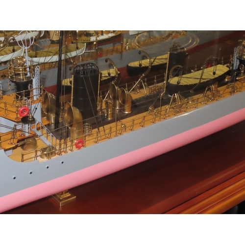 292 - A FINELY DETAILED 1:44 SCALE BUILDER'S STYLE SHIP MODEL FOR THE TORPEDO BOAT H.M.S. JACKAL ORIGINALL... 