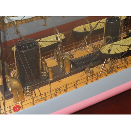 292 - A FINELY DETAILED 1:44 SCALE BUILDER'S STYLE SHIP MODEL FOR THE TORPEDO BOAT H.M.S. JACKAL ORIGINALL... 