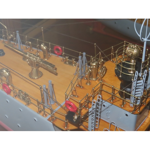 292 - A FINELY DETAILED 1:44 SCALE BUILDER'S STYLE SHIP MODEL FOR THE TORPEDO BOAT H.M.S. JACKAL ORIGINALL... 