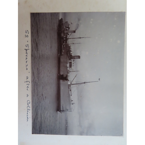 273 - A TOUR OF DUTY PHOTOGRAPH ALBUM FROM H.M. ARMOURED CRUISER CORNWALL 1912-1913
comprising approximate... 