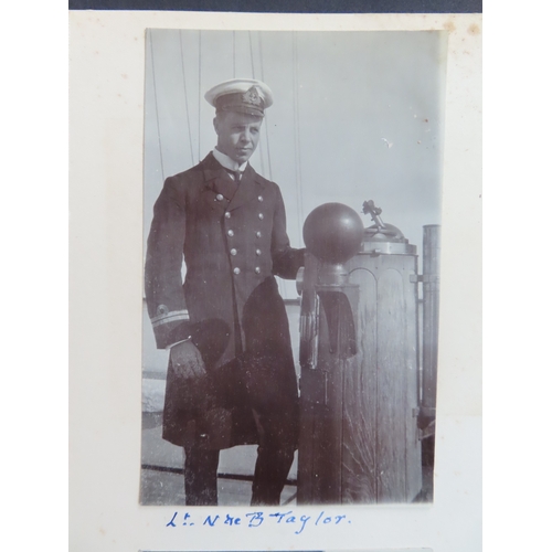 273 - A TOUR OF DUTY PHOTOGRAPH ALBUM FROM H.M. ARMOURED CRUISER CORNWALL 1912-1913
comprising approximate... 