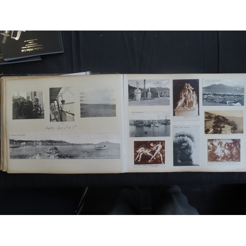 83 - PHOTOGRAPH ALBUM OF S.Y. SEMIRAMIS R.Y.S. CRUISE, 1910
May 21st to June 30th 1910, fine frontispiece... 