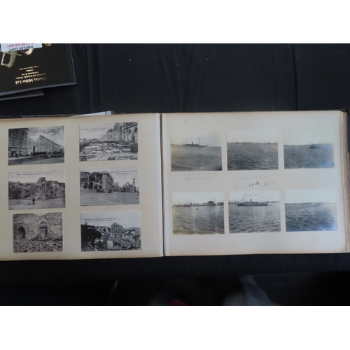 83 - PHOTOGRAPH ALBUM OF S.Y. SEMIRAMIS R.Y.S. CRUISE, 1910
May 21st to June 30th 1910, fine frontispiece... 