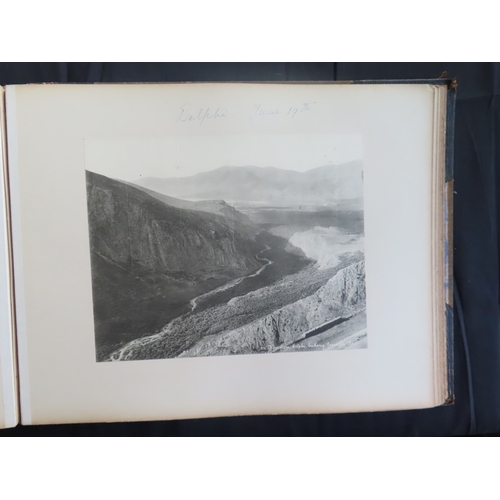 83 - PHOTOGRAPH ALBUM OF S.Y. SEMIRAMIS R.Y.S. CRUISE, 1910
May 21st to June 30th 1910, fine frontispiece... 