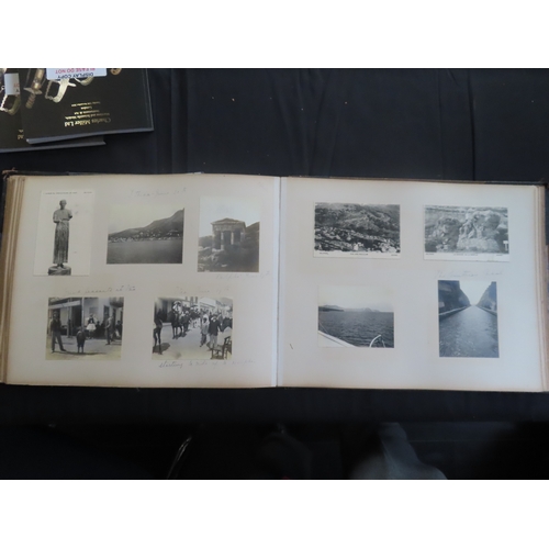 83 - PHOTOGRAPH ALBUM OF S.Y. SEMIRAMIS R.Y.S. CRUISE, 1910
May 21st to June 30th 1910, fine frontispiece... 