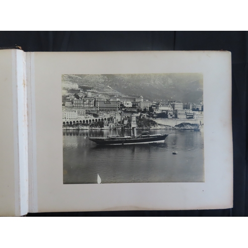 83 - PHOTOGRAPH ALBUM OF S.Y. SEMIRAMIS R.Y.S. CRUISE, 1910
May 21st to June 30th 1910, fine frontispiece... 