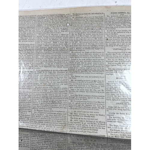 101 - A COPY OF THE LONDON EVENING POST REPORTING THE NAPOLEONIC WARS: CAPTURE OF THE CAPE OF GOOD HOPEThe... 