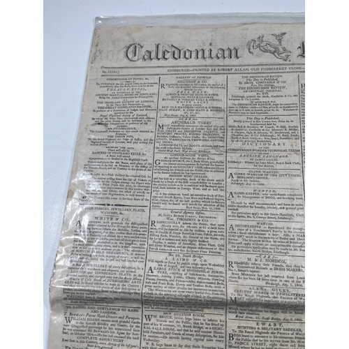 104 - A COPY OF CALEDONIAN MERCURY REPORTING THE NAPOLEONIC WARS: CAPRI CAPITULATES TO THE BRITISHThe Comm... 