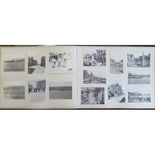 180 - PHOTOGRAPH ALBUM OF S.Y. SEMIRAMIS R.Y.S. CRUISE, 1910
May 21st to June 30th 1910, fine frontispiece... 