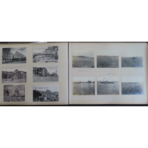 180 - PHOTOGRAPH ALBUM OF S.Y. SEMIRAMIS R.Y.S. CRUISE, 1910
May 21st to June 30th 1910, fine frontispiece... 