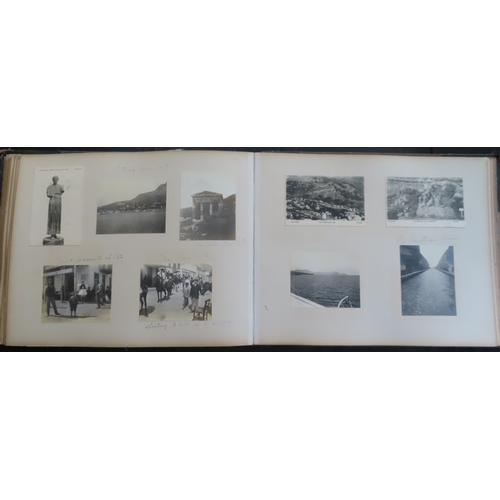 180 - PHOTOGRAPH ALBUM OF S.Y. SEMIRAMIS R.Y.S. CRUISE, 1910
May 21st to June 30th 1910, fine frontispiece... 