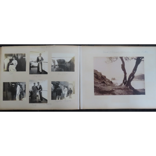 180 - PHOTOGRAPH ALBUM OF S.Y. SEMIRAMIS R.Y.S. CRUISE, 1910
May 21st to June 30th 1910, fine frontispiece... 