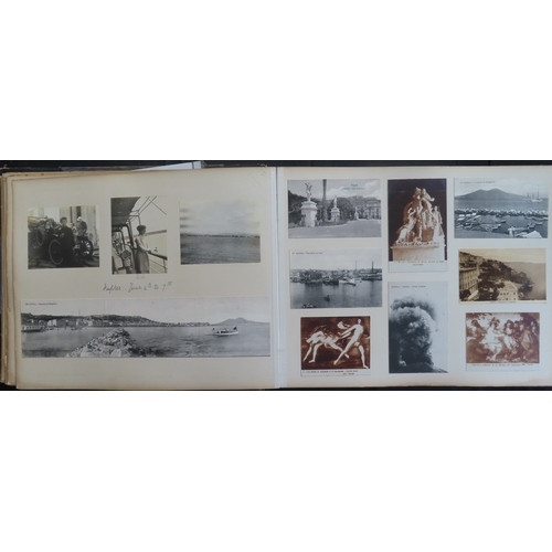 180 - PHOTOGRAPH ALBUM OF S.Y. SEMIRAMIS R.Y.S. CRUISE, 1910
May 21st to June 30th 1910, fine frontispiece... 