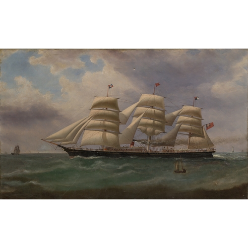 189 - WILLIAM CLARK OF GREENOCK (SCOTTISH, 1803-1883)
The full-rigged screw steamer 'Queen of the Thames' ... 