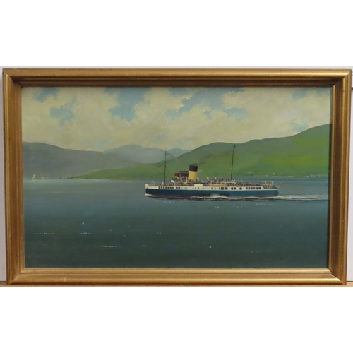 192 - δ LEONARD JOHN PEARCE (JOHN BOWER) (BRITISH, 1932-2018)
P.S. 'Caledonia' steaming in the Highlands
S... 